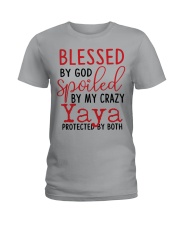 Blessed By God Spoiled By My Yaya Ladies T-Shirt tile