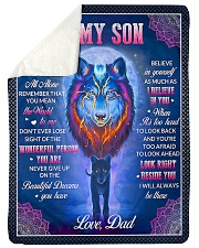 I WILL ALWAYS BE THERE - TO SON FROM DAD Sherpa Fleece Blanket tile
