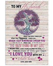 TO MY HUSBAND - LOVE TREE - I LOVE YOU 16x24 Poster front