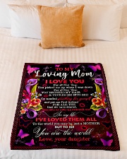 To My Loving Mom I Love You For All The Time Small Fleece Blanket - 30" x 40" aos-coral-fleece-blanket-30x40-lifestyle-front-04