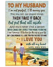 TO MY HUSBAND - COUPLE IN THE BEACH - I LOVE YOU 16x24 Poster front