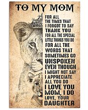 TO MY MOM - LION - THANK YOU 16x24 Poster front