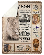 Whenever You Feel Overwhelmed Remember Whose Son Sherpa Fleece Blanket tile