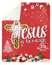 JESUS ES LA RAZÓN Sherpa Fleece Blanket tile