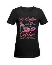 OCTOBER QUEEN Ladies T-Shirt women-premium-crewneck-shirt-front