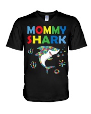 Mommy Shark V-Neck T-Shirt thumbnail