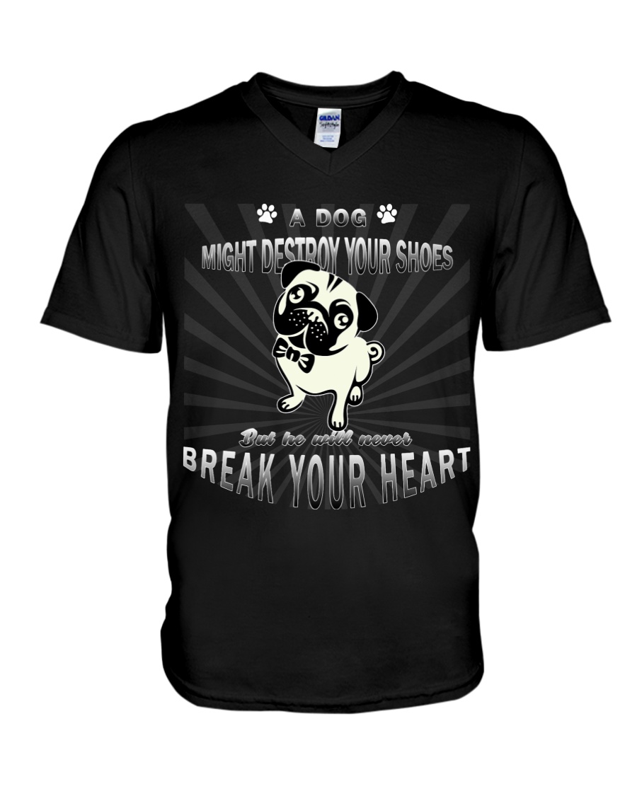 TShopx Cute Pet Unisex V-Neck T-Shirt