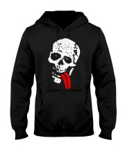 Skeleton with Red Tongue Hooded Sweatshirt thumbnail
