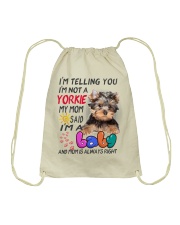 I LOVE YORKIE Drawstring Bag thumbnail