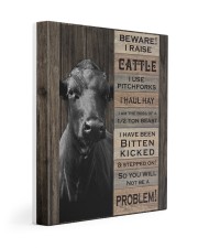 Beware i raise cattle 11x14 Gallery Wrapped Canvas Prints front