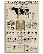 Dairy cow knowledge wall canvas and poster 24x36 Poster thumbnail