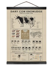 Dairy cow knowledge wall canvas and poster 12x16 Black Hanging Canvas thumbnail