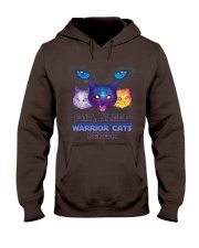 Eat sleep warrior cats repeat Hooded Sweatshirt front