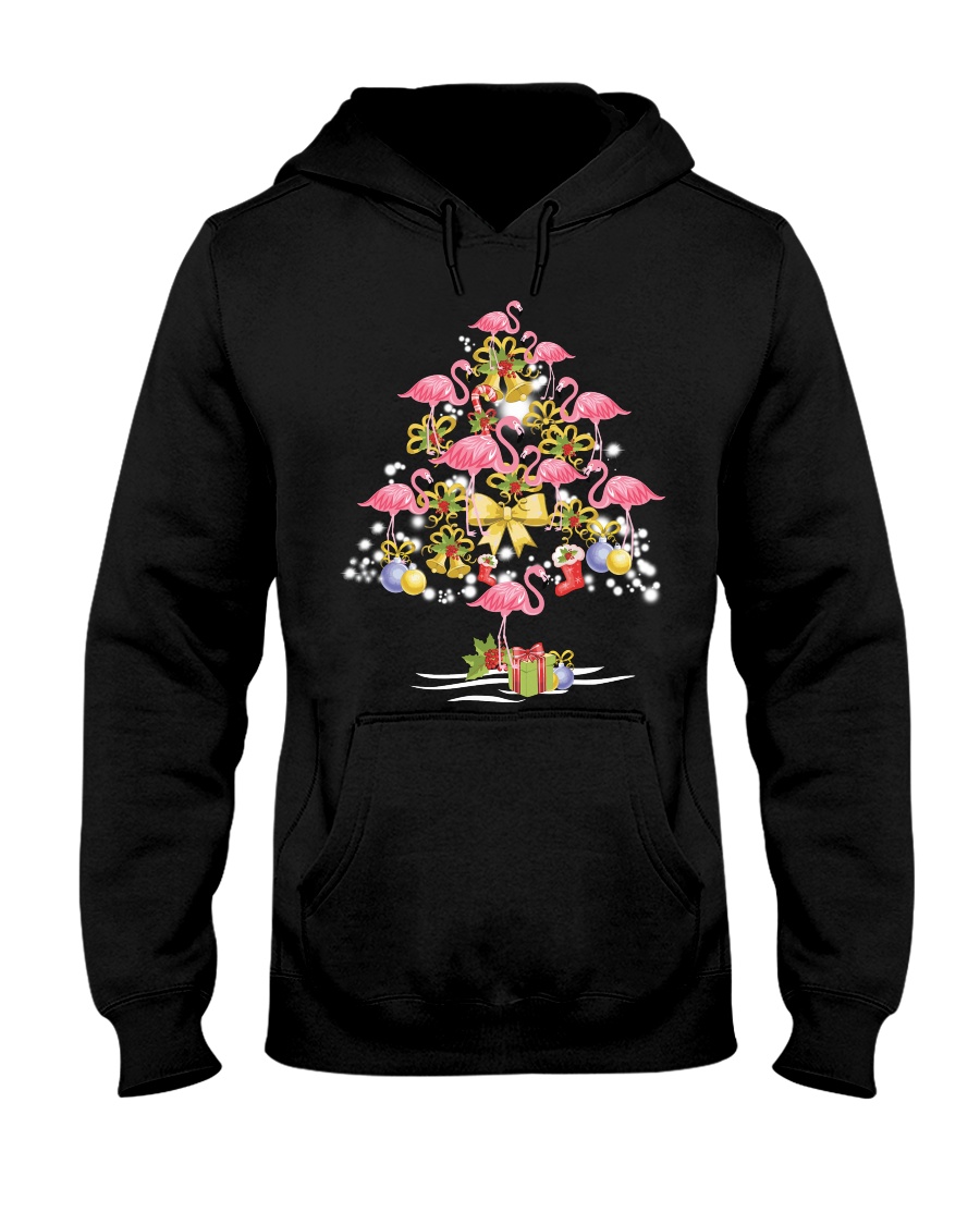 Flamingo Christmas Hooded Sweatshirt