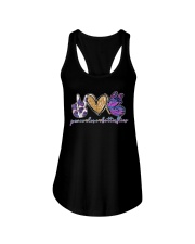 Peace love butterflies Ladies Flowy Tank tile