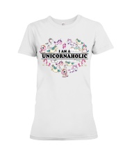 I Am A Unicornaholic Premium Fit Ladies Tee tile