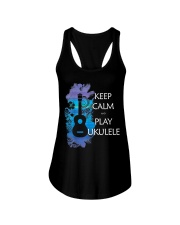 Keep Calm And Play Ukulele R605 Ladies Flowy Tank tile