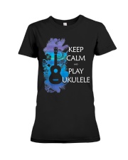 Keep Calm And Play Ukulele R605 Premium Fit Ladies Tee tile