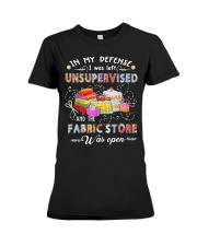 In My Defense I Was Left t Premium Fit Ladies Tee tile