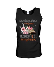 Sign Language In My Veins Unisex Tank tile
