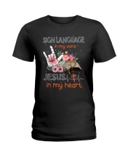 Sign Language In My Veins Ladies T-Shirt tile