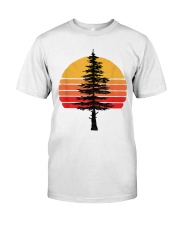 Pine Tree Under Sunset Classic T-Shirt front