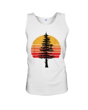Pine Tree Under Sunset Unisex Tank tile