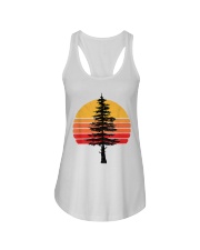 Pine Tree Under Sunset Ladies Flowy Tank tile