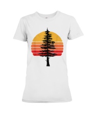 Pine Tree Under Sunset Premium Fit Ladies Tee tile