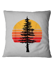 Pine Tree Under Sunset Square Pillowcase tile