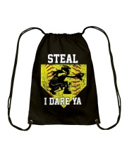 Softball Catcher Steal I Dare Ya Funny Drawstring Bag tile