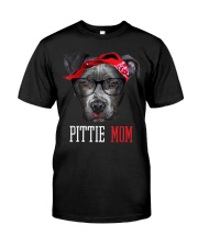 Pittie Mom Pitbull Dog Lovers Mothers Day Classic T-Shirt front