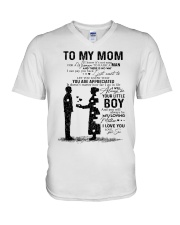 To My Mom I Know It's Not Easy For A Woman V-Neck T-Shirt tile