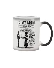 To My Mom I Know It's Not Easy For A Woman Color Changing Mug tile