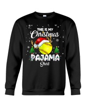 This Is My Christmas Pajama Softball Crewneck Sweatshirt tile