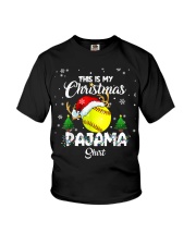 This Is My Christmas Pajama Softball Youth T-Shirt tile