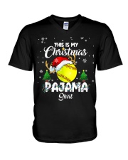 This Is My Christmas Pajama Softball V-Neck T-Shirt tile
