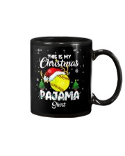 This Is My Christmas Pajama Softball Mug tile