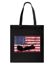 Patriotic CH-47 Chinook Helicopter American flag Tote Bag tile