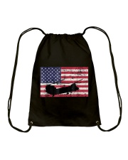 Patriotic CH-47 Chinook Helicopter American flag Drawstring Bag tile