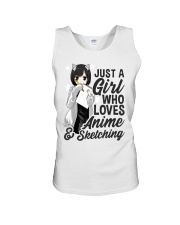 Girl Just A Girl Who Loves Anime and Sketching Unisex Tank tile
