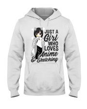 Girl Just A Girl Who Loves Anime and Sketching Hooded Sweatshirt tile
