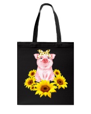 Cute Piggy With Sunflower R339 Tote Bag tile