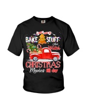 Baking Watch Christmas Movies All Day Youth T-Shirt tile