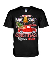 Baking Watch Christmas Movies All Day V-Neck T-Shirt tile