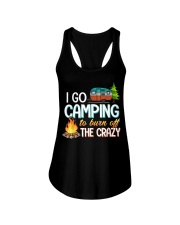 I Go Camping To Burn Off The Crazy Ladies Flowy Tank tile