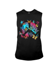 Hippie Butterflies Insect Peace Sign Sleeveless Tee tile