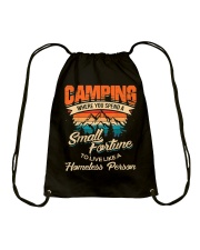 Camping Where You Spend A Small Fortune Drawstring Bag tile