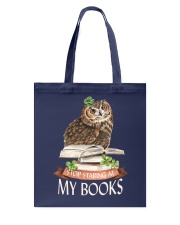 Stop Staring At My Books (Front) Tote Bag tile