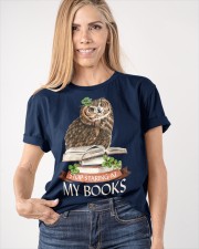 Stop Staring At My Books (Front) Classic T-Shirt apparel-classic-tshirt-lifestyle-front-100